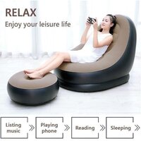 Portable Indoor/outdoor Air Sofa With Air Pump - Color: Multi Color