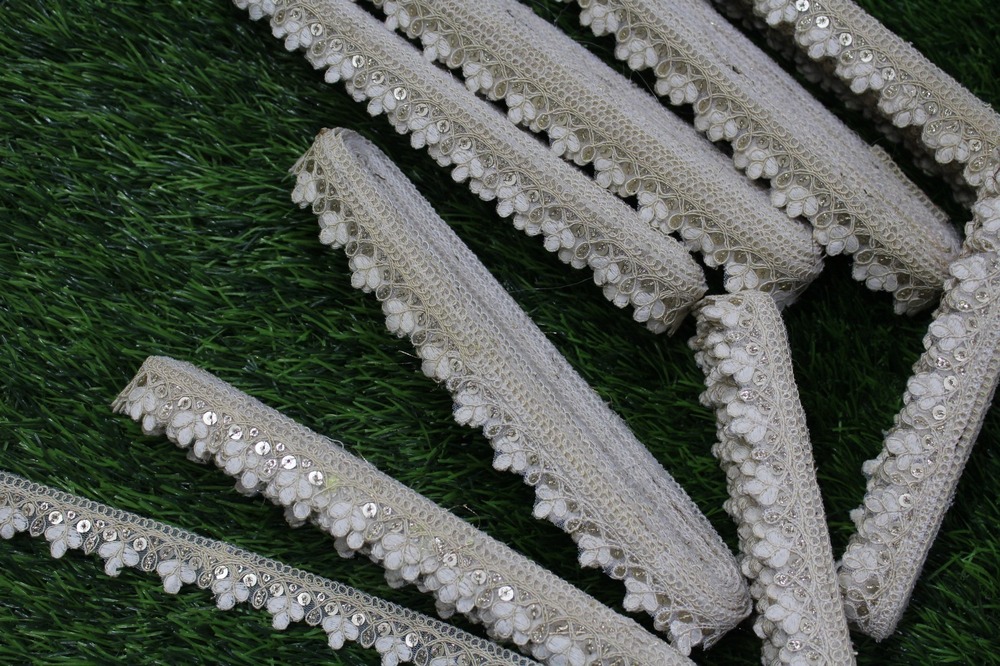 fancy sequence embroidery lace