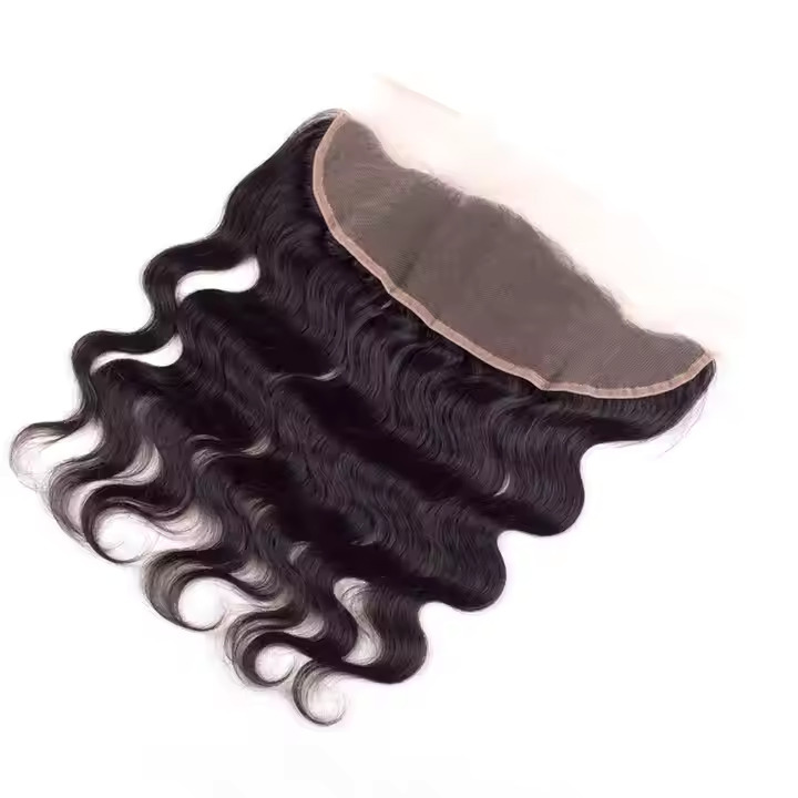 100% Natural Black Color  Body Wave Frontal Hair