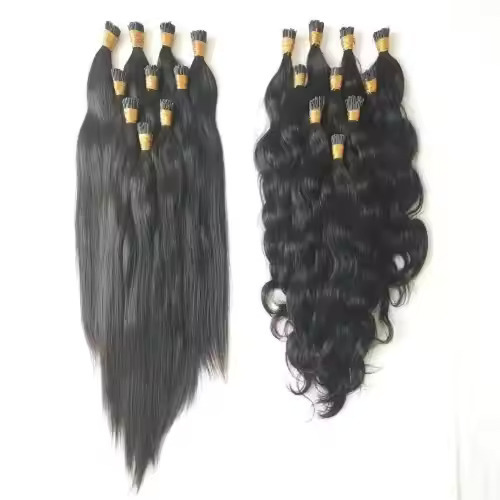 Natural Straight 30in | 100 Strand I-Tip Hair Keratin Hot Fusion Extensions Remy Human Hair