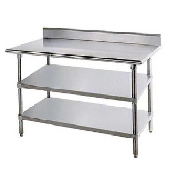 SS Working Table With Double Bottom Shelve