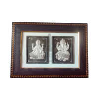 Pure 999 Silver Laxmi Ganesh Frame God