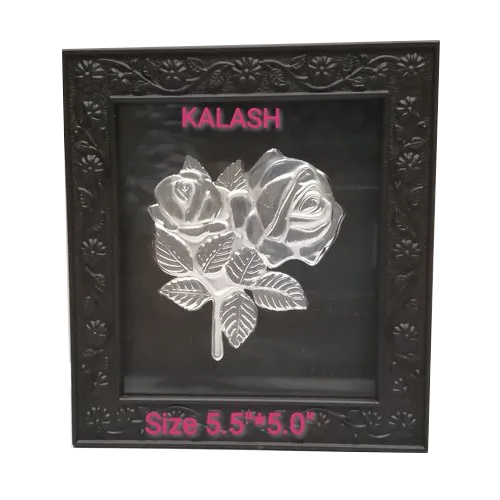 999 Pure Silver Gods Photo Frame Flowers Design Rose