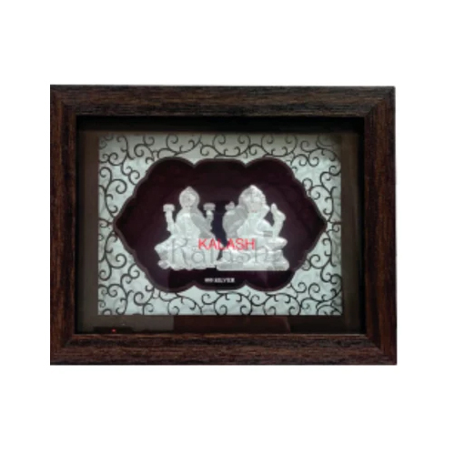 999 Silver Laxmi Ganesh Saraaswati Frame - Feature: Durable