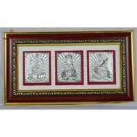 999 Silver Laxmi Ganesh Saraaswati Frame
