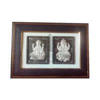 Pure 999 Silver Ganesh Laxmi Frame