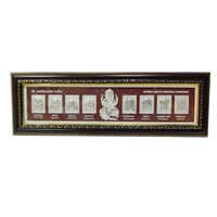 999 Silver Kalash 18 Inch Laser Ast Ganesh Frame - Feature: Durable