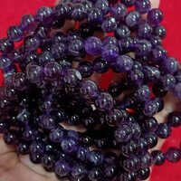 Black Amethyst Bracelet - Color: Purple