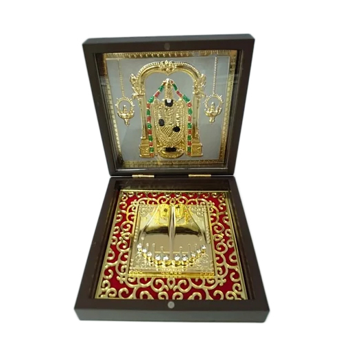 Silver And Gold Paduka Box