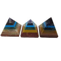 Seven Chakra Orgone Pyramid - Color: Multi Color