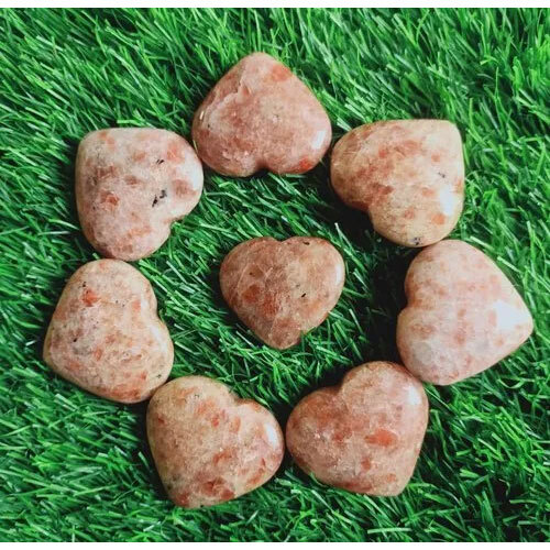 Natual Sunstone Heart