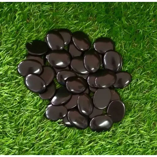 Black Oval Tourmaline Healing Stone