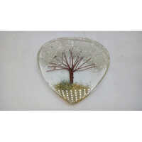 Orgone Heart Shape Coaster & Healing - Color: Transparent
