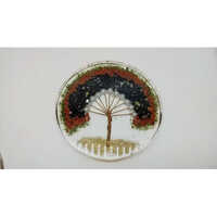 Orgone Healing 3 Inch Round Stone Coaster - Color: Multi Color