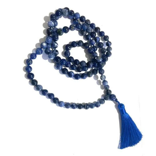 Blue Round Sodalite Mala