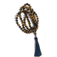 Natural Tiger Eye Mala - Color: Brown