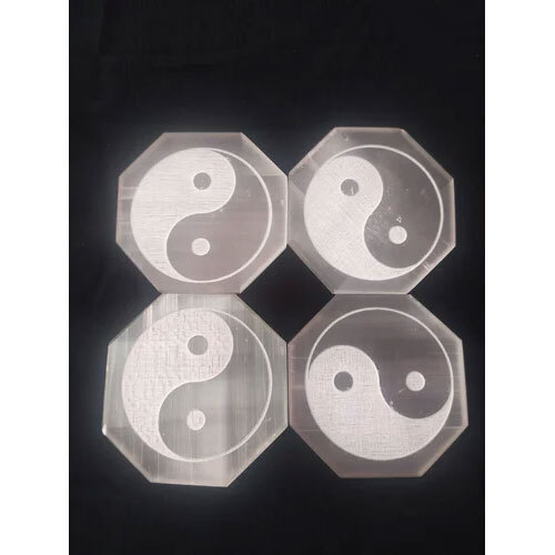 Divine Magic Selenite Reiki Healing Stone Coaster