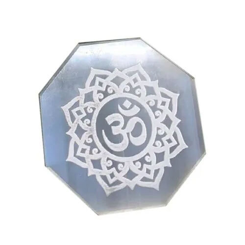 Hexagonal Selenite Reiki Healing Stone Coaster