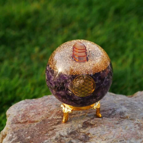 Amethyst Orgone Spheres Ball