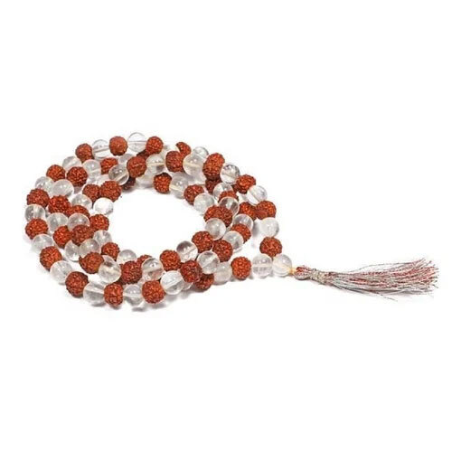 Rudraksha Crystal Mala 109 Beads