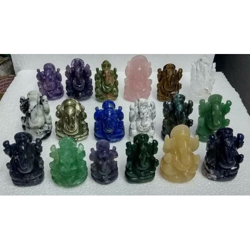 Gemstone Ganesh Statue
