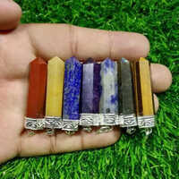 Crystal Mix Pencil Pendent - Design: Plain