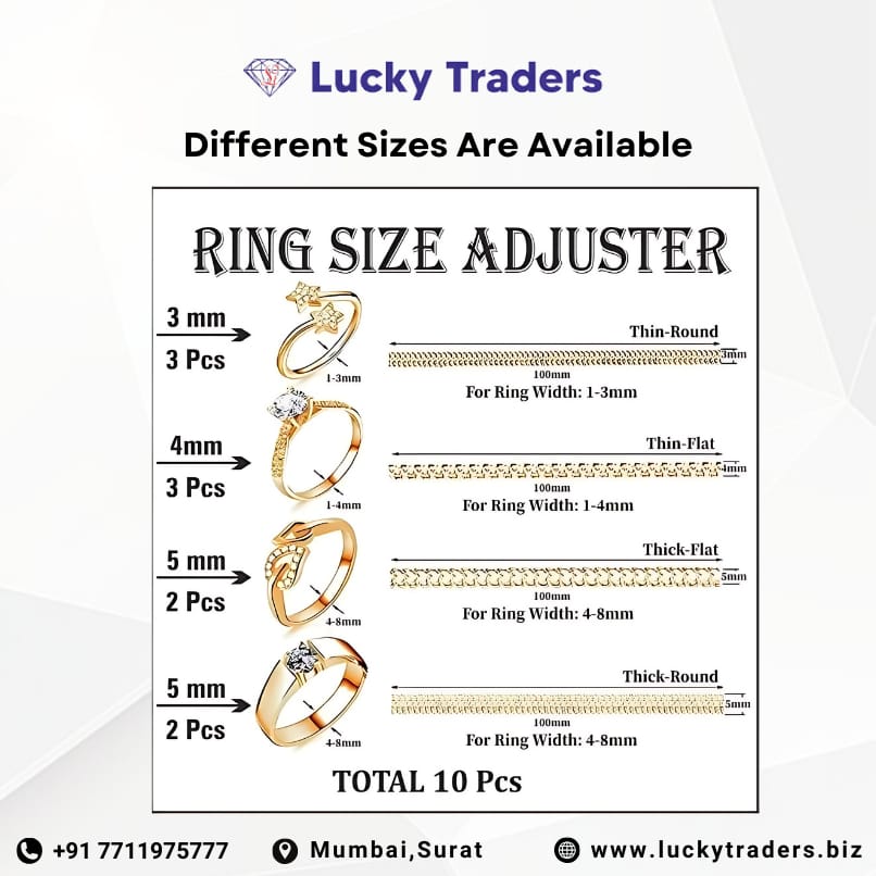 Ring Size Adjusting Kit - Color: Gold & Silver