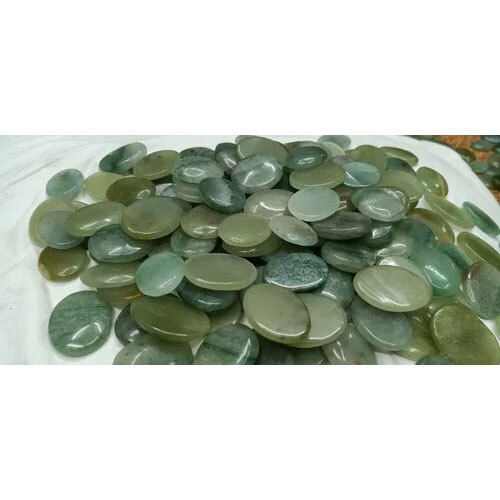Green Nylon Oval Cut Gemstone
