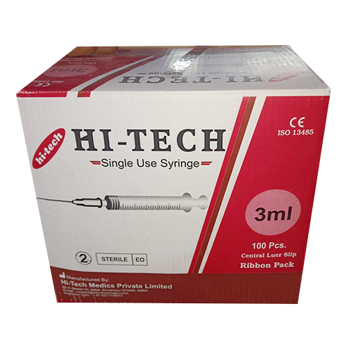3Ml Hi-Tech Single Use Syringe - Application: Medical Purpose