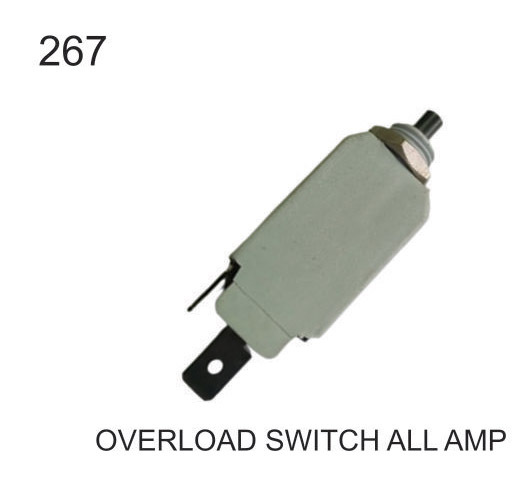 Over Load Switch Lock No Lock - Metal, Standard Size | Silver Color, Max Current 10a, Rated Voltage 220v