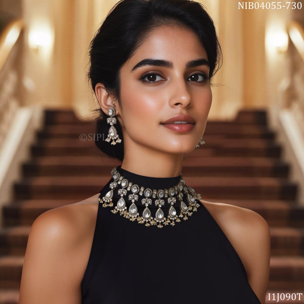 Timeless Polki Necklace - Earrings Type: Dangle Earrings