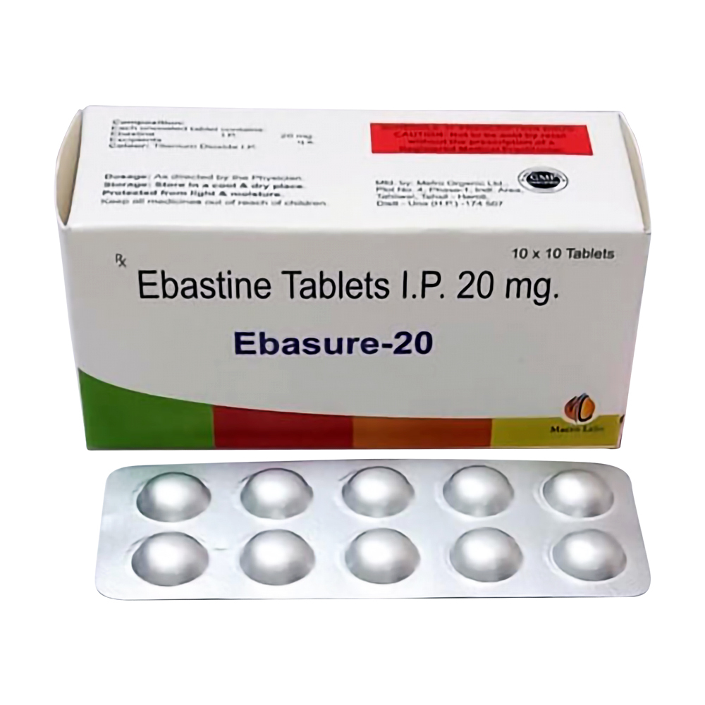 Ebastine Tablets Ip 20 Mg Ebast - Drug Type: Generic Drugs