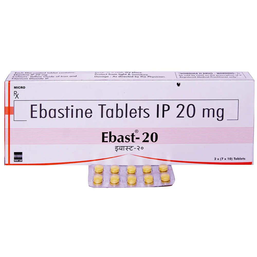 Ebastine Tablets Ip 20 Mg Ebast - Drug Type: Generic Drugs