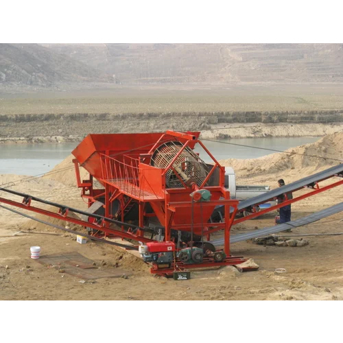 Industrial Sand Sieving Machine - Color: Red