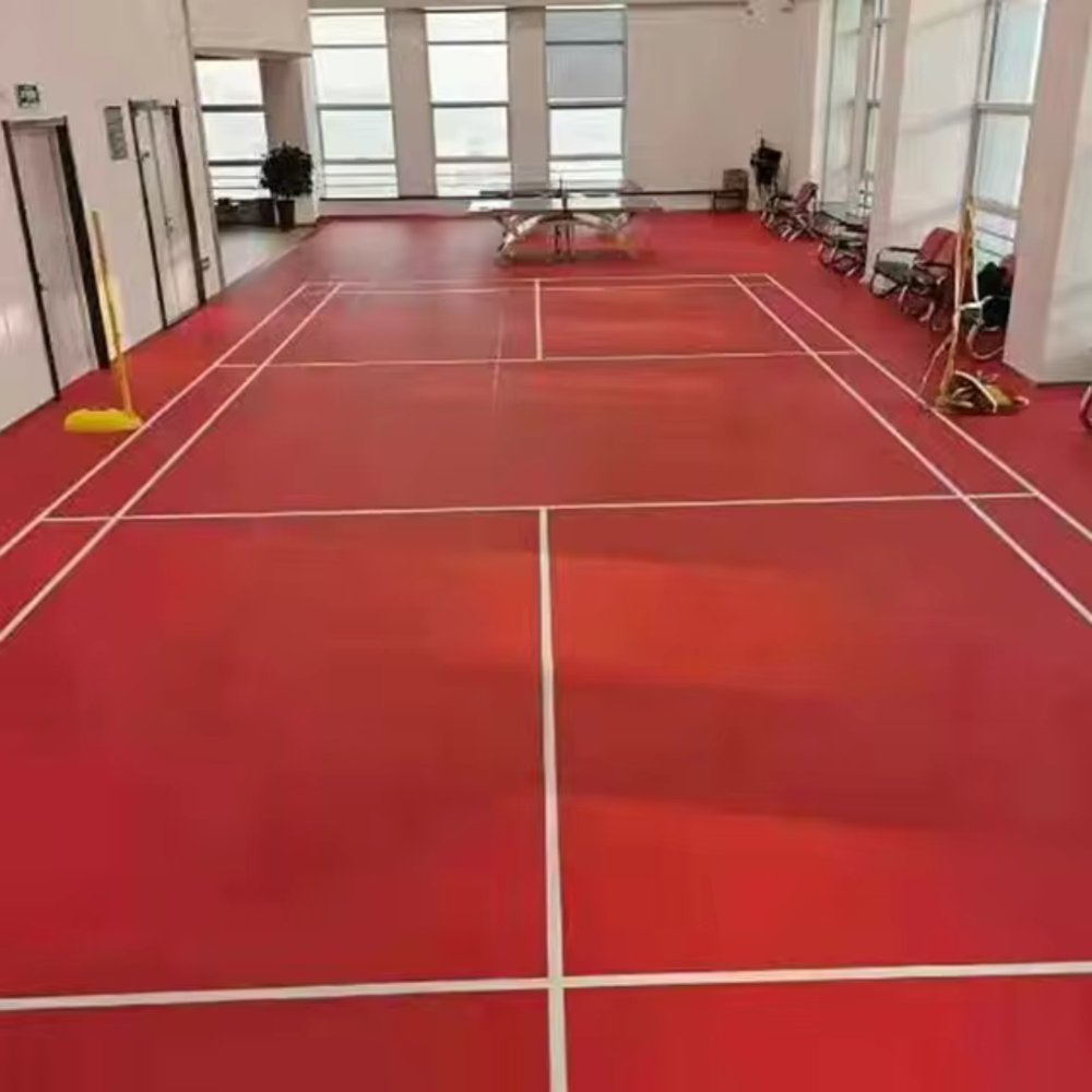 Badminton Court Flooring 4.5mm - Red