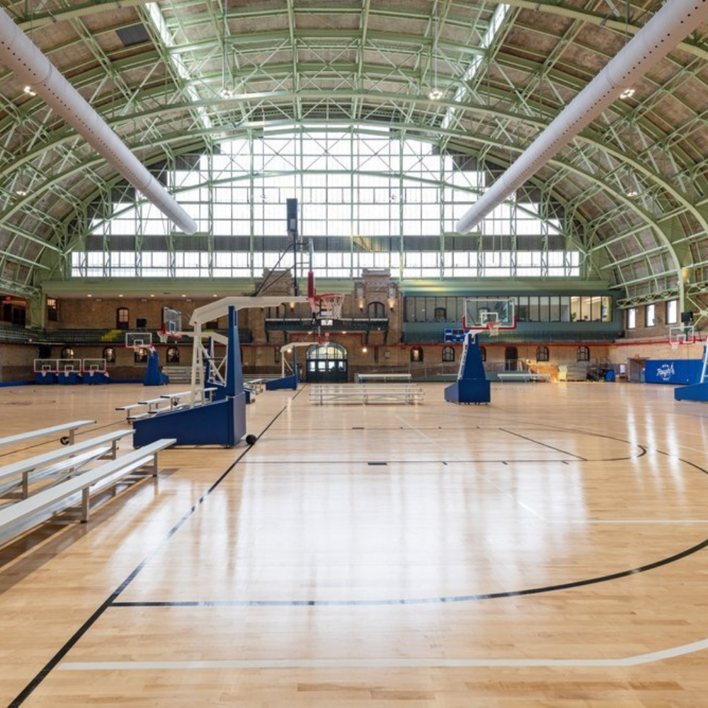 Badminton Court Flooring 4.5mm - Maple - Color: Blue