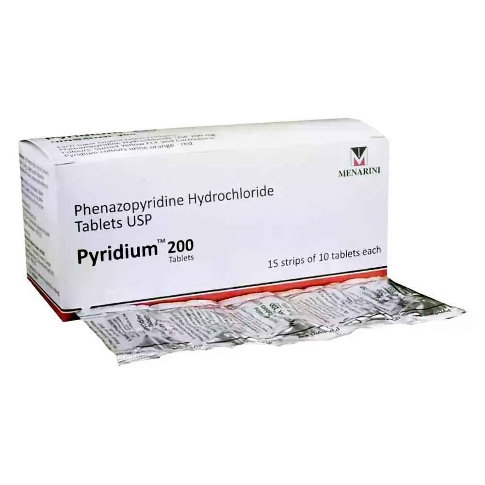 Phenazopyridine Hydrochloride Tabs Usp 200mg