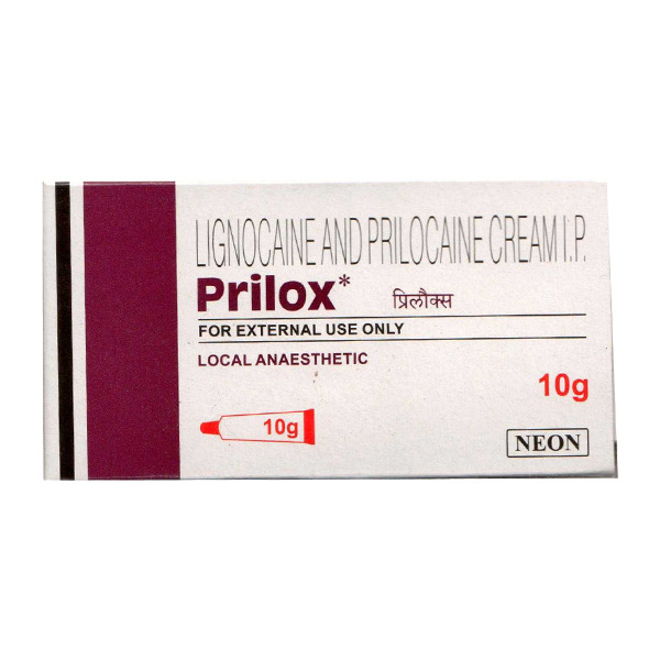 Lignocaine And Prilocaine Cream I.p 10 Gm Prilox
