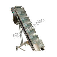 Industrial Bucket Elevator - Stainless Steel Frame, 250 Volt Power, Canvas Belt | Robust Conveyor System for Industrial Applications