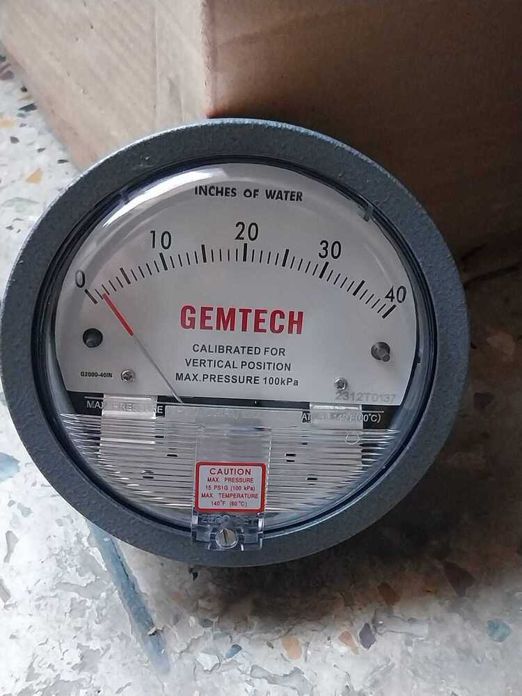 Differential Pressure Gauge Gemtech Instrument In Chennai Tamil Nadu - Accuracy: A 2% (-Ha Model A 1) Of Fs (A 3% (-Ha A 1.5%) On -0