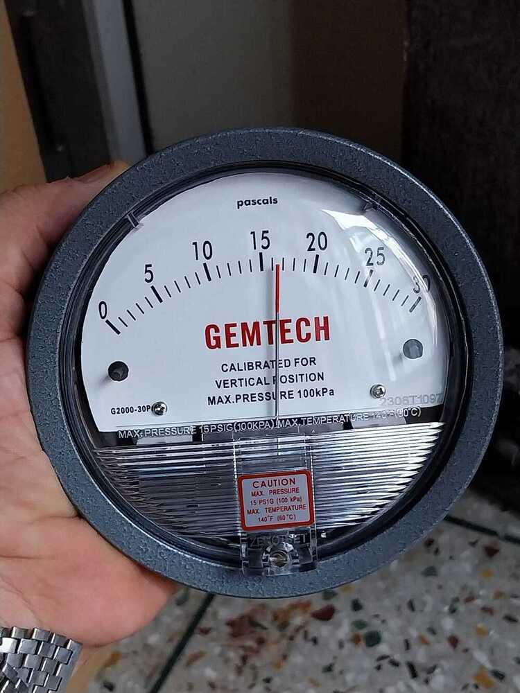 Gemtech G2000-0.5kpa Differential Pressure Gauge Range 0-0.5 Kpa