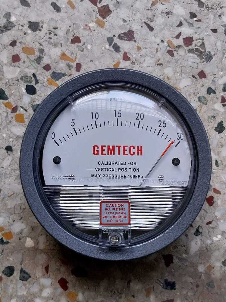Gemtech G2000-0.5kpa Differential Pressure Gauge Range 0-0.5 Kpa