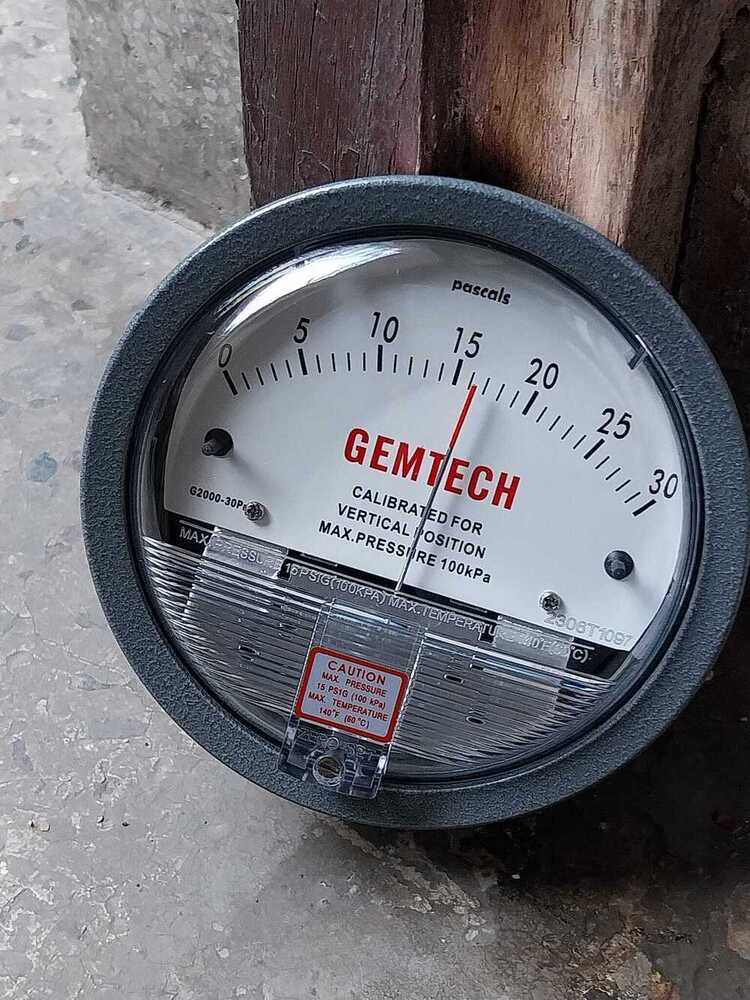 Gemtech G2000-0.5kpa Differential Pressure Gauge Range 0-0.5 Kpa