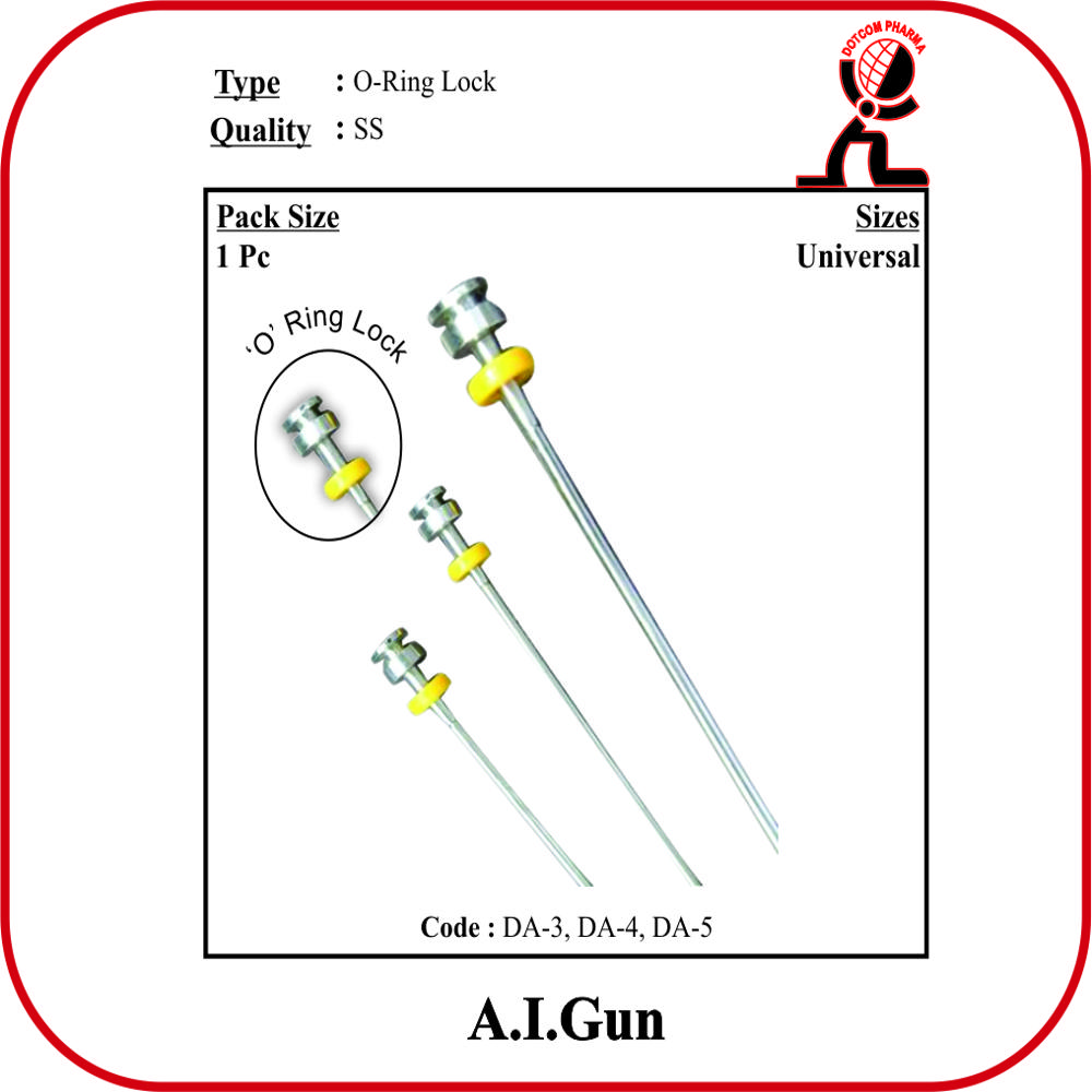 Artificial Insemination (a. I.) Gun - "o" Ring Auto Lock (universal) - Application: Veterinary Purpose