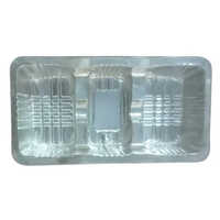 Three Compartment Biscuit Tray - Color: Silver