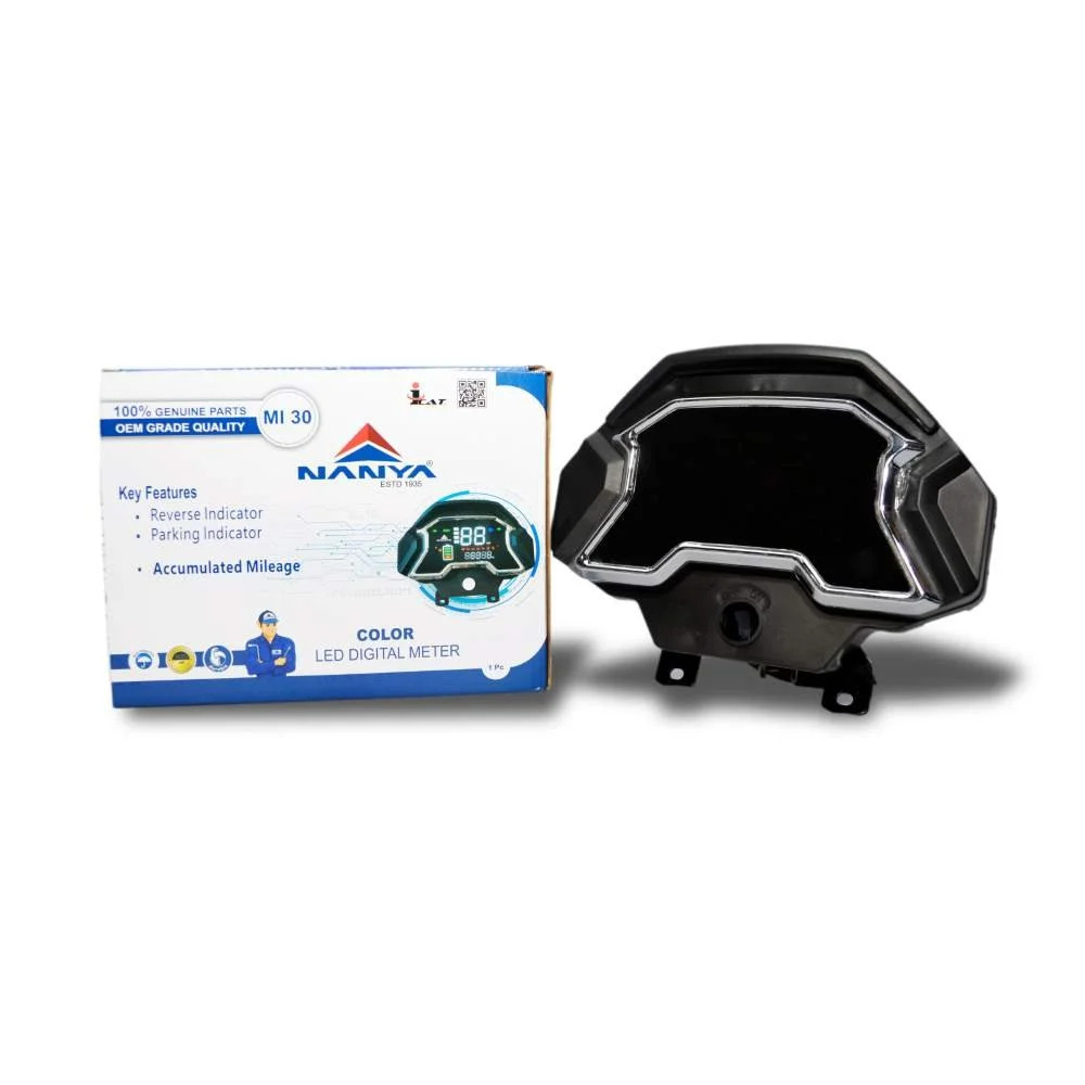 Chrome Border LED Digital Meter MI-30