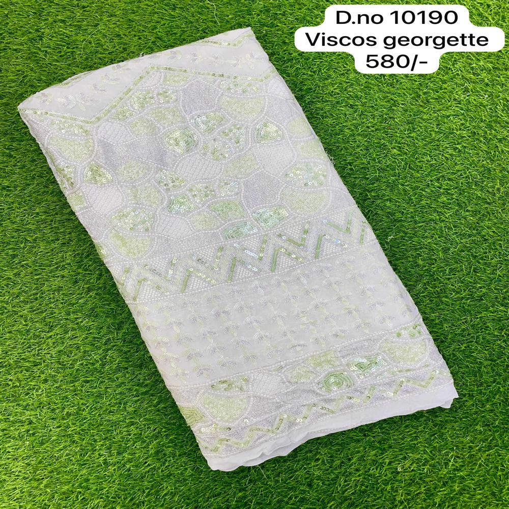 Designer Viscose Chiffon Saree - 5.5 Meters Length | Elegant Printed Design In Grey, Sky, Cream For Daily Ethnic Wear