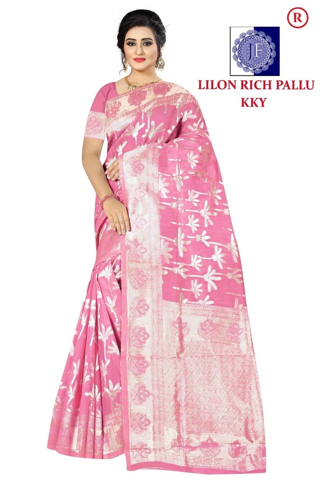 Linon Rich Pallu Saree - Color: 8 Color
