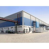 Prefabricated Factory Shed - Steel Material, Rectangle Shape , Plain Pattern With Color Steel Plate Tiles, Easy Assembly For Commercial Use