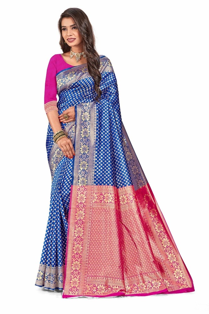Rich Butti Nky Fancy Saree - Color: 8 Color